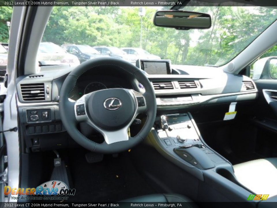 2012 Lexus CT 200h Hybrid Premium Tungsten Silver Pearl / Black Photo #12