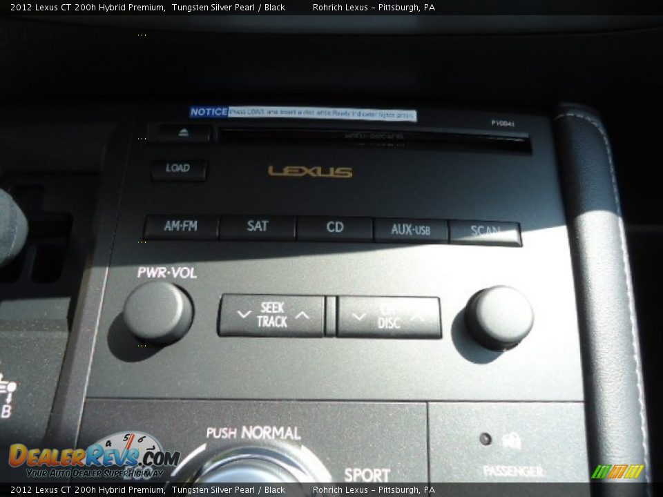 2012 Lexus CT 200h Hybrid Premium Tungsten Silver Pearl / Black Photo #19