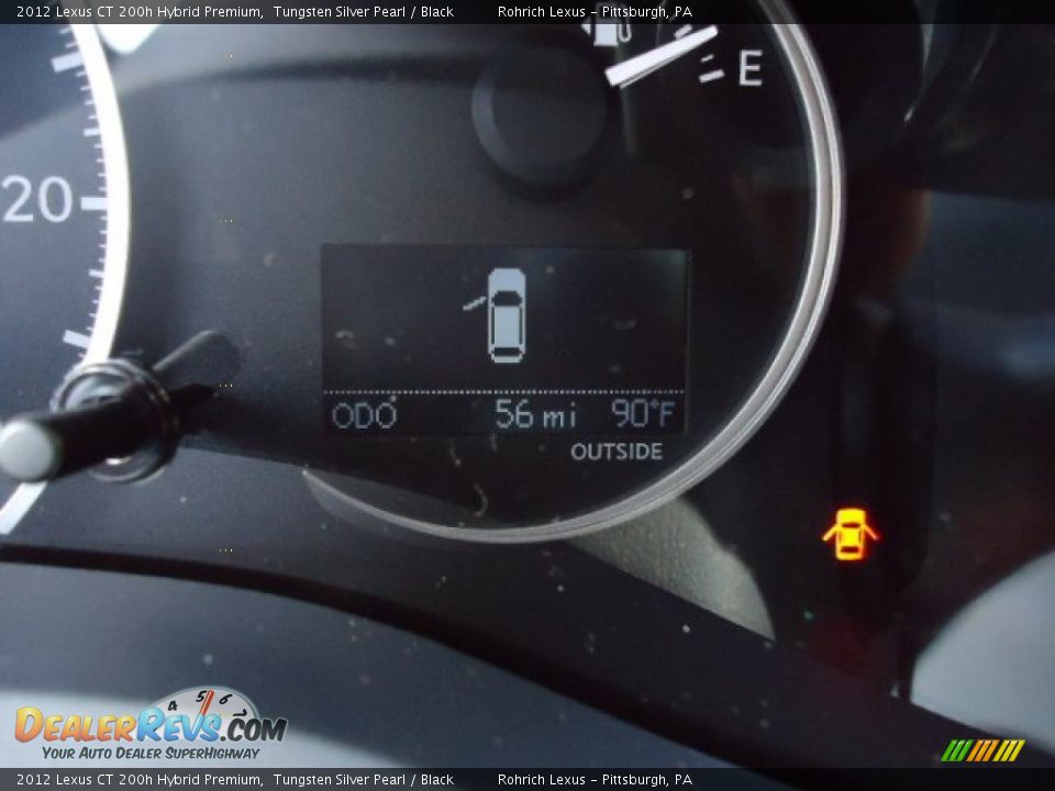 2012 Lexus CT 200h Hybrid Premium Tungsten Silver Pearl / Black Photo #20