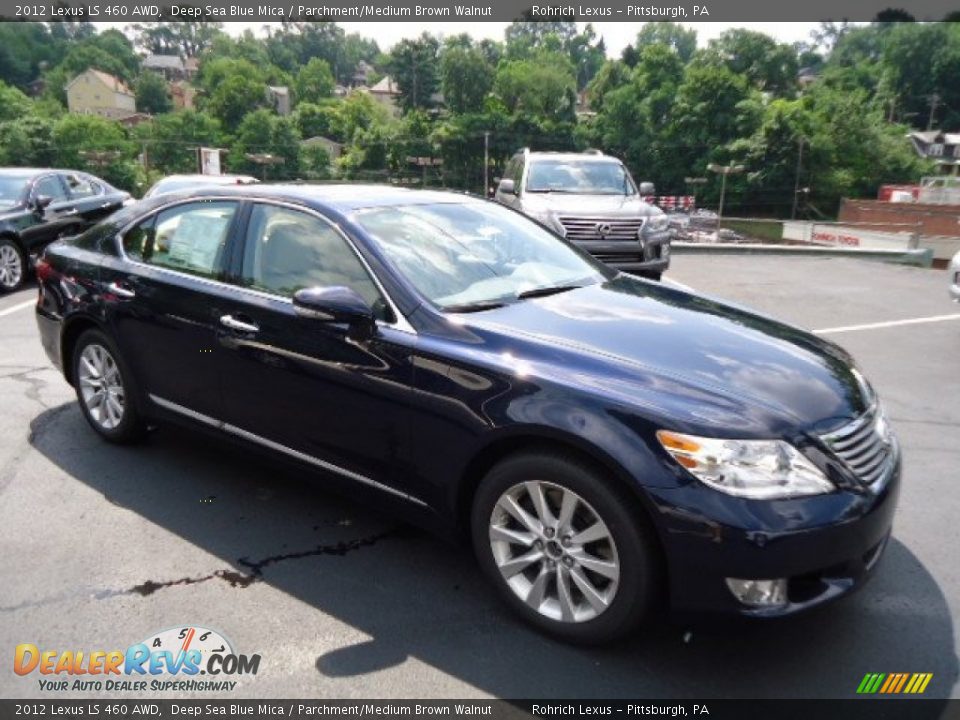 2012 Lexus LS 460 AWD Deep Sea Blue Mica / Parchment/Medium Brown Walnut Photo #6