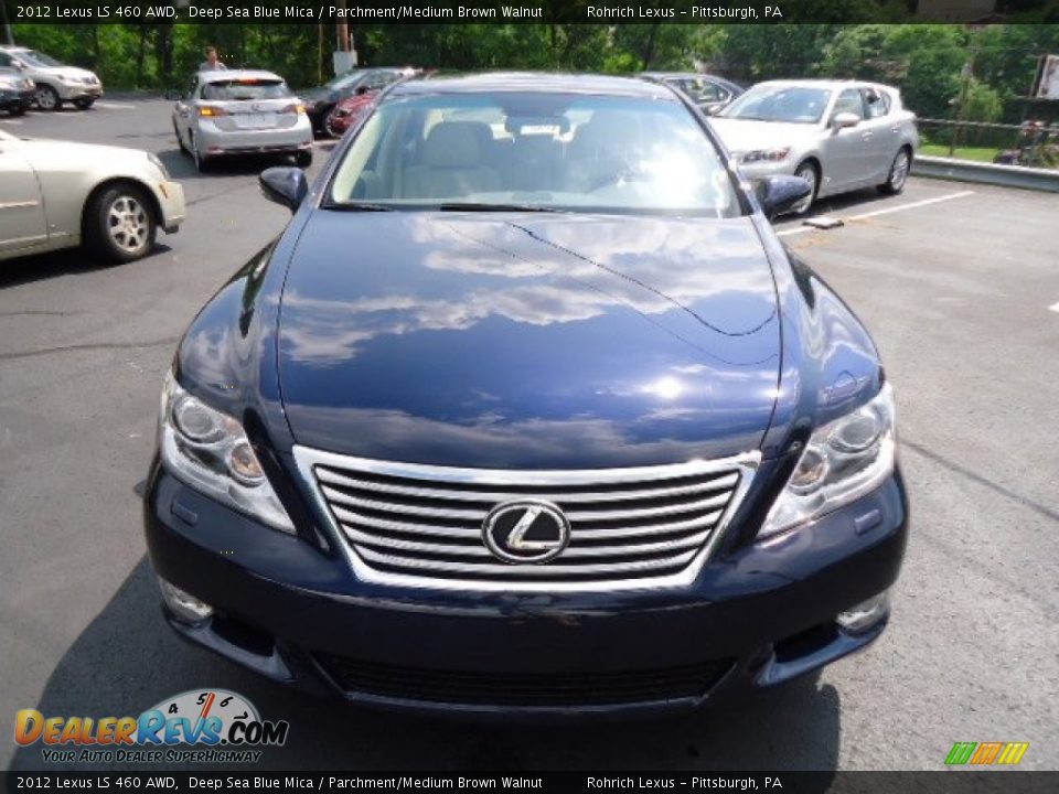 2012 Lexus LS 460 AWD Deep Sea Blue Mica / Parchment/Medium Brown Walnut Photo #7