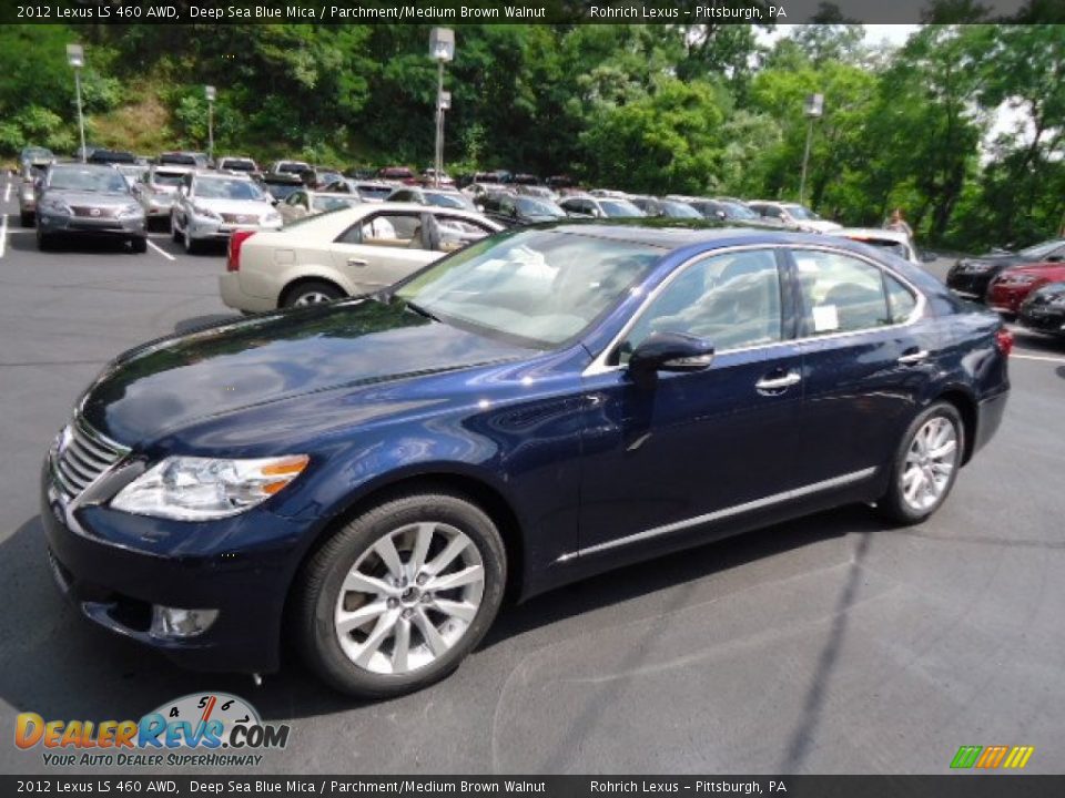 2012 Lexus LS 460 AWD Deep Sea Blue Mica / Parchment/Medium Brown Walnut Photo #8