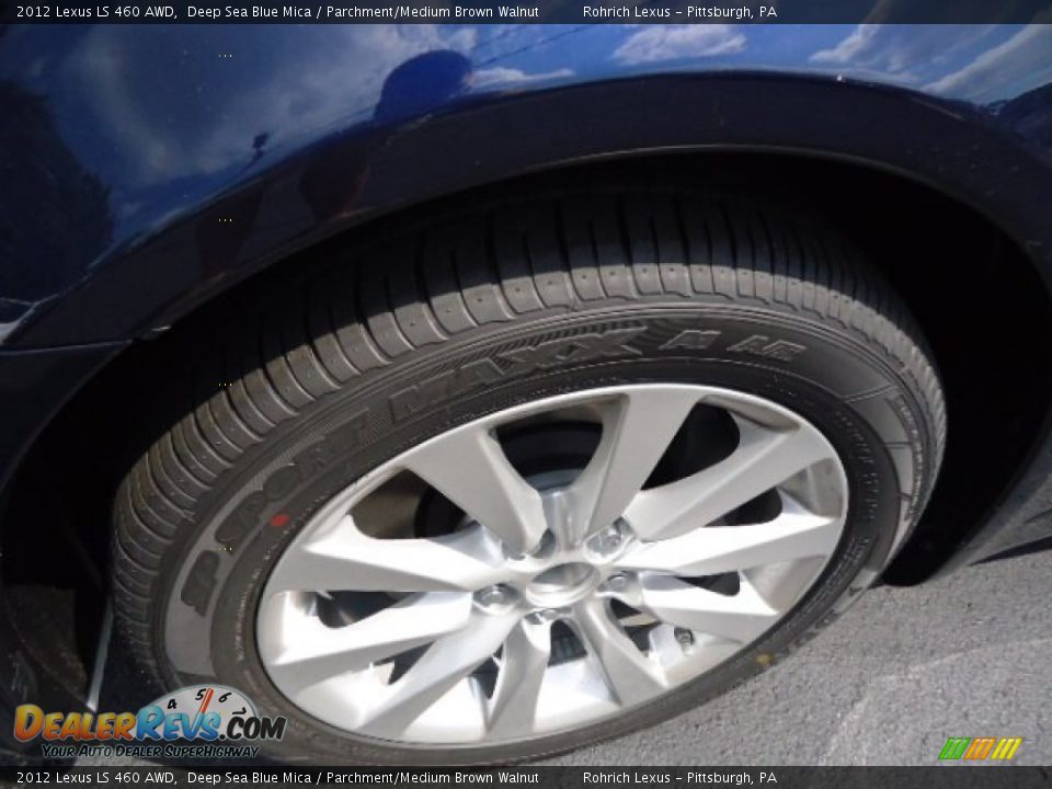 2012 Lexus LS 460 AWD Deep Sea Blue Mica / Parchment/Medium Brown Walnut Photo #9