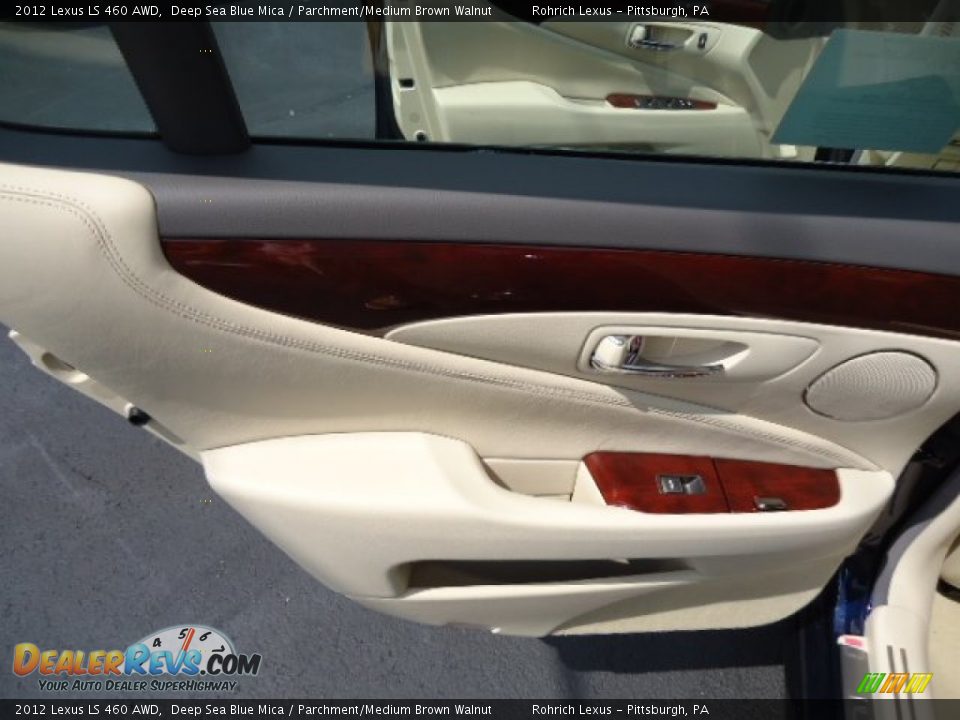 2012 Lexus LS 460 AWD Deep Sea Blue Mica / Parchment/Medium Brown Walnut Photo #13