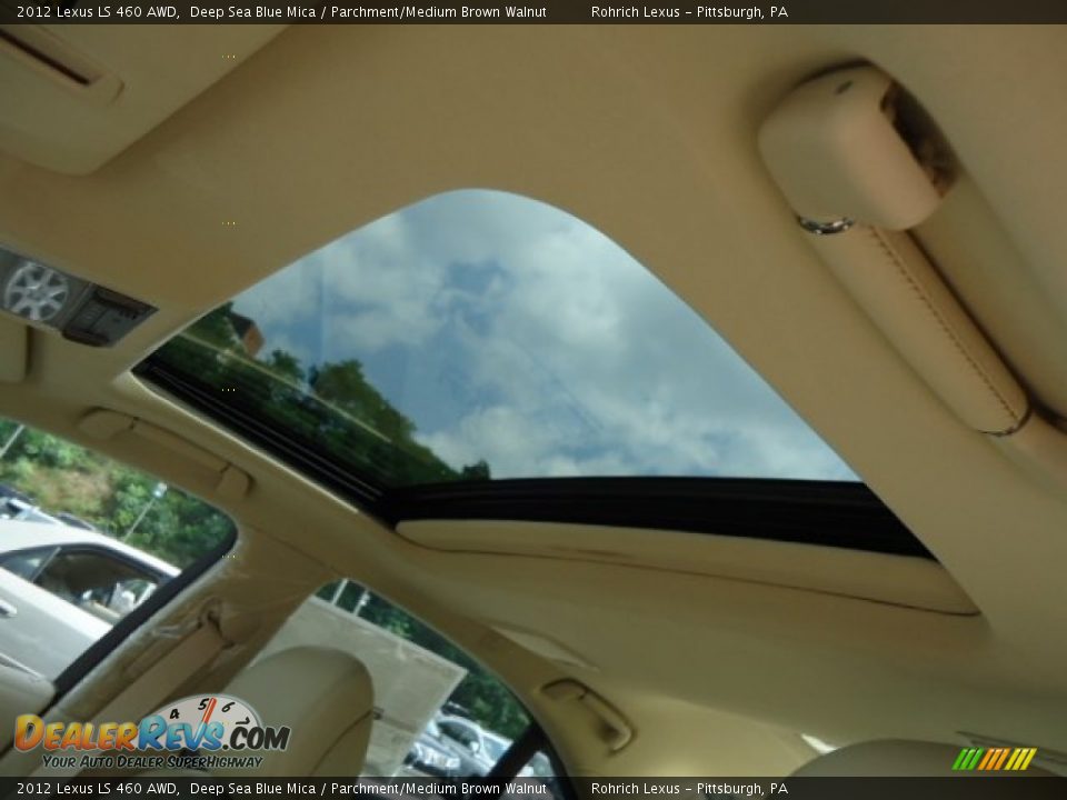 2012 Lexus LS 460 AWD Deep Sea Blue Mica / Parchment/Medium Brown Walnut Photo #15