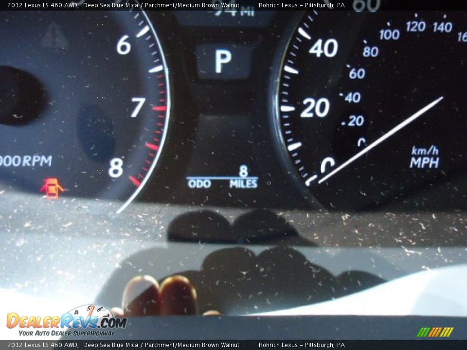 2012 Lexus LS 460 AWD Deep Sea Blue Mica / Parchment/Medium Brown Walnut Photo #20