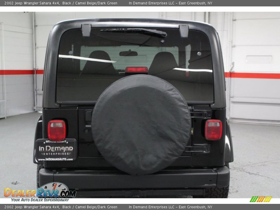 2002 Jeep Wrangler Sahara 4x4 Black / Camel Beige/Dark Green Photo #6