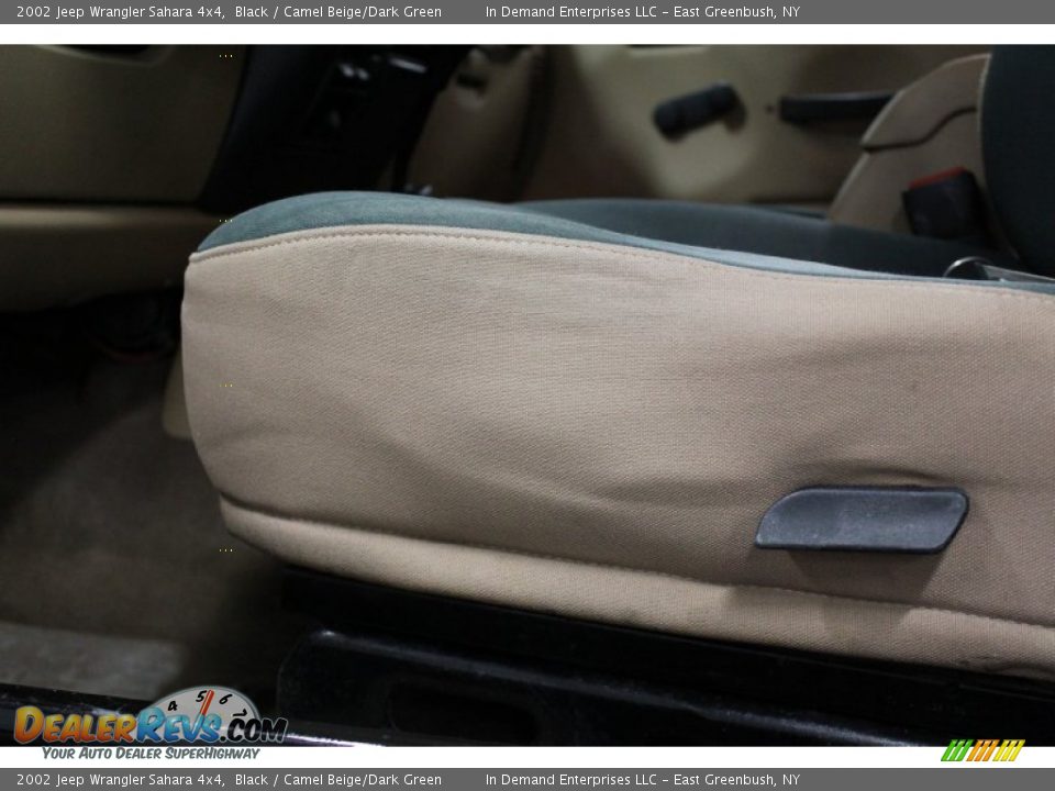 2002 Jeep Wrangler Sahara 4x4 Black / Camel Beige/Dark Green Photo #18