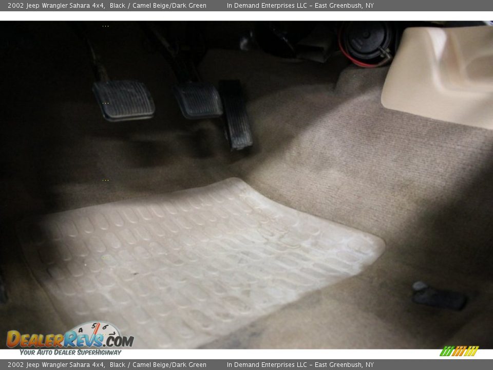 2002 Jeep Wrangler Sahara 4x4 Black / Camel Beige/Dark Green Photo #20