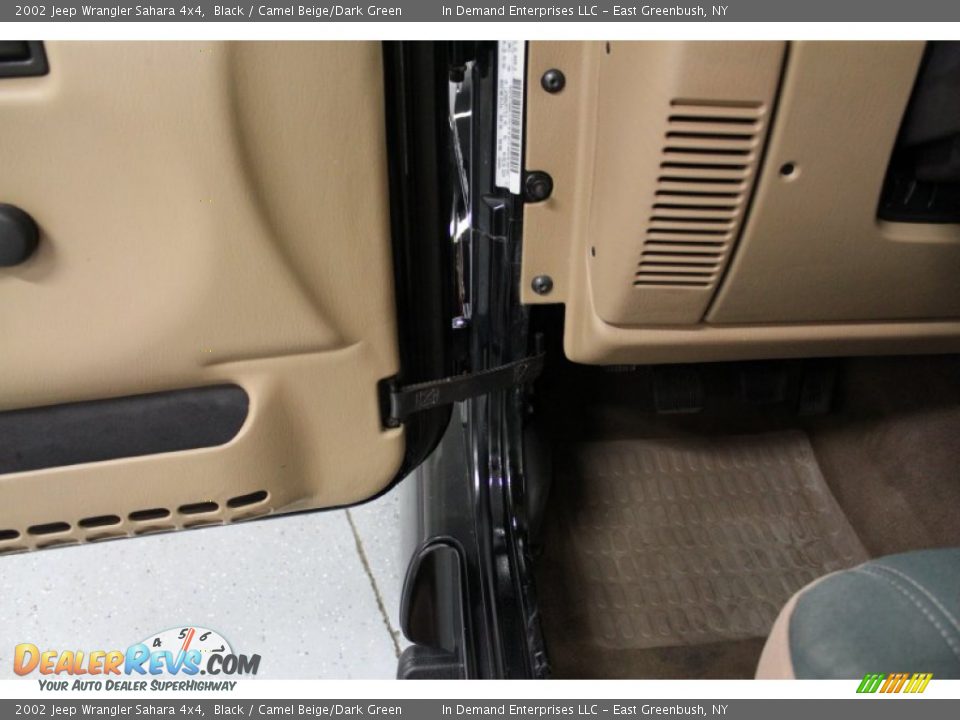 2002 Jeep Wrangler Sahara 4x4 Black / Camel Beige/Dark Green Photo #21