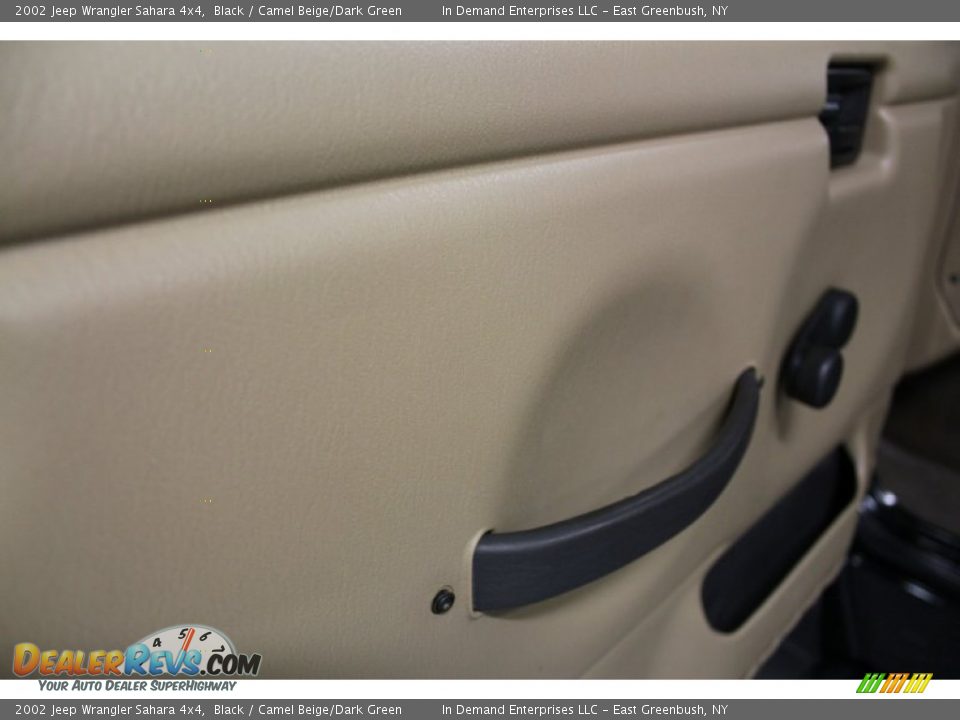 2002 Jeep Wrangler Sahara 4x4 Black / Camel Beige/Dark Green Photo #24