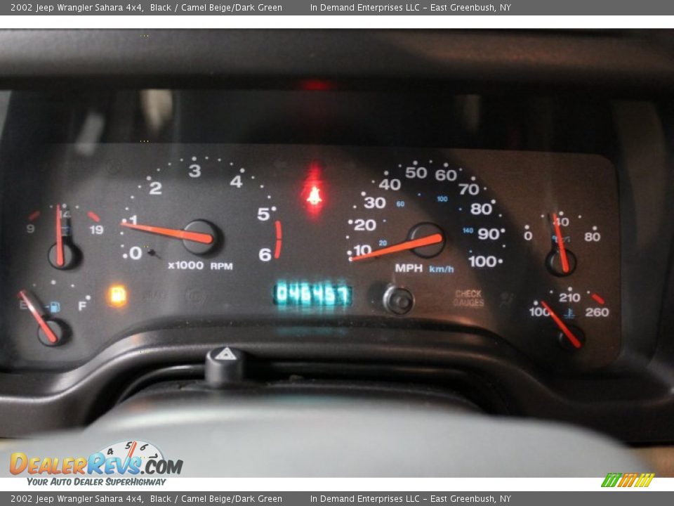 2002 Jeep Wrangler Sahara 4x4 Gauges Photo #35