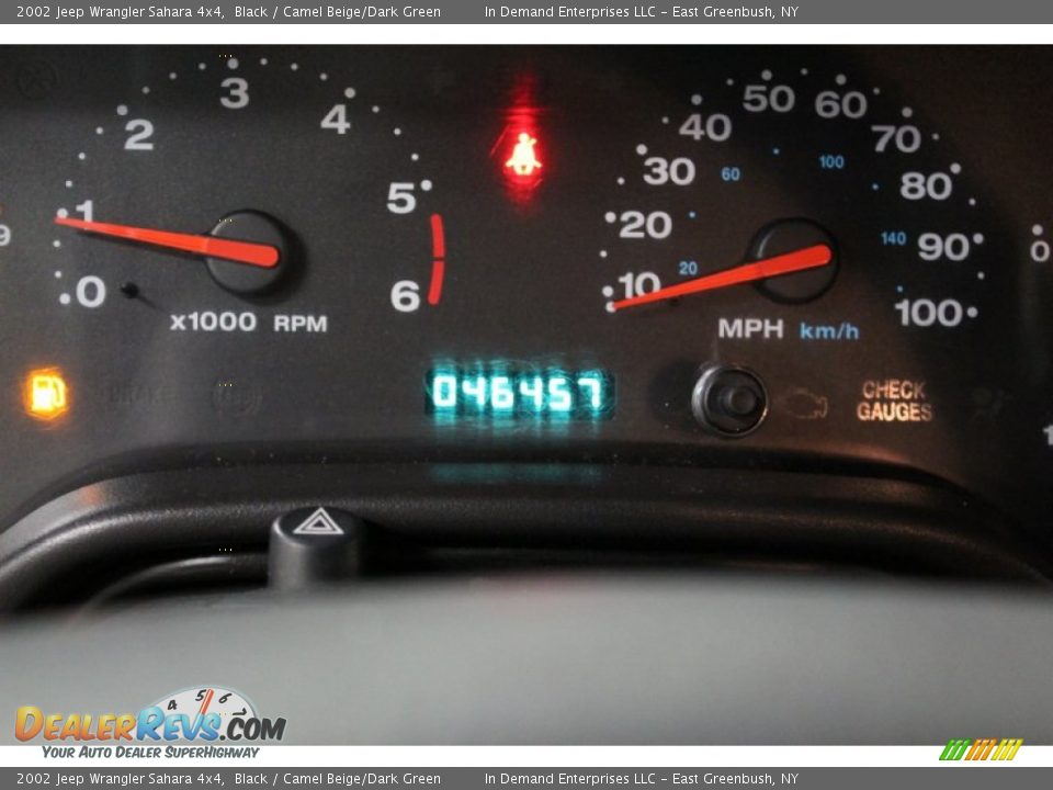 2002 Jeep Wrangler Sahara 4x4 Black / Camel Beige/Dark Green Photo #36