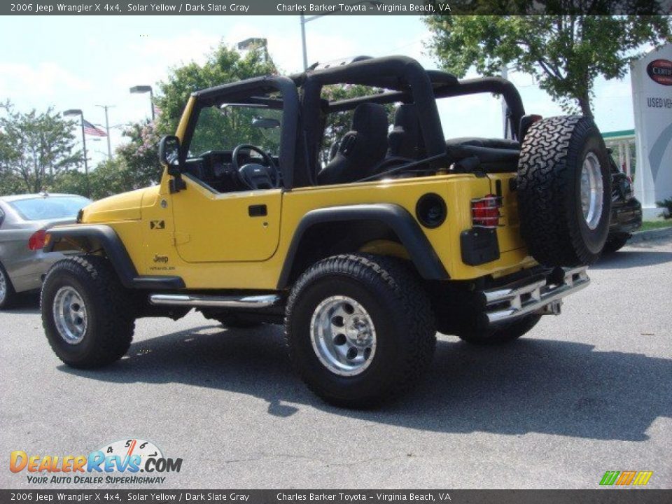2006 Jeep Wrangler X 4x4 Solar Yellow / Dark Slate Gray Photo #6