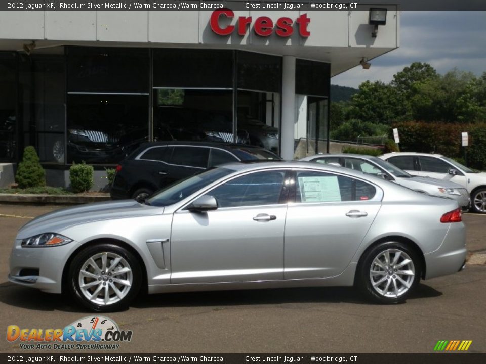 2012 Jaguar XF Rhodium Silver Metallic / Warm Charcoal/Warm Charcoal Photo #1