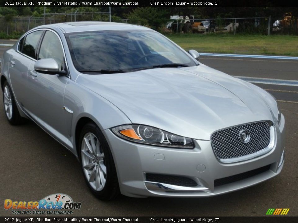 2012 Jaguar XF Rhodium Silver Metallic / Warm Charcoal/Warm Charcoal Photo #2