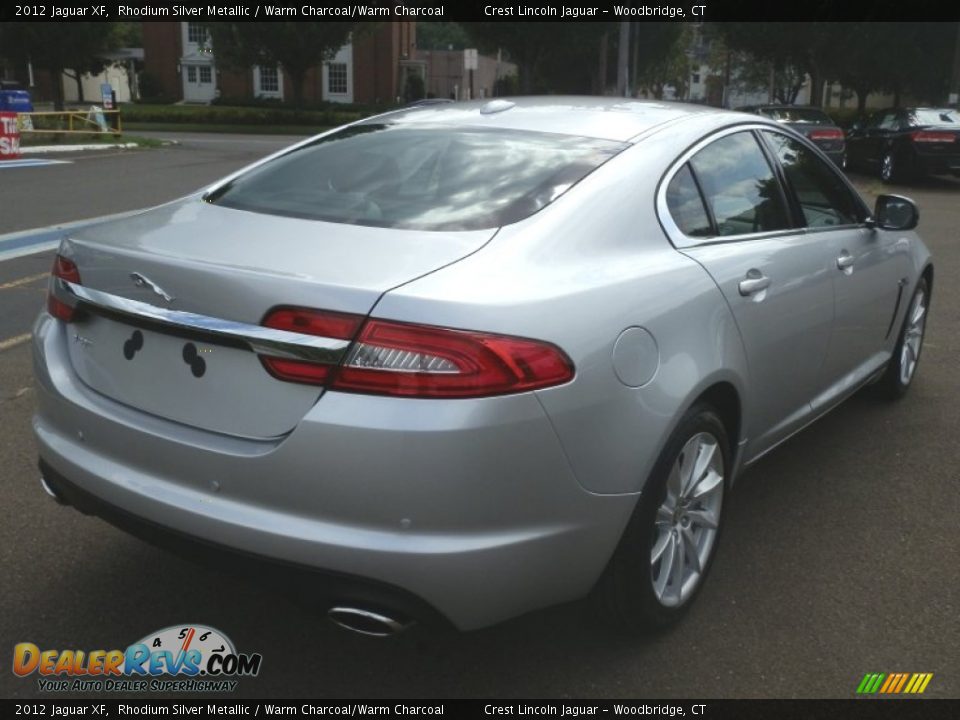 2012 Jaguar XF Rhodium Silver Metallic / Warm Charcoal/Warm Charcoal Photo #4