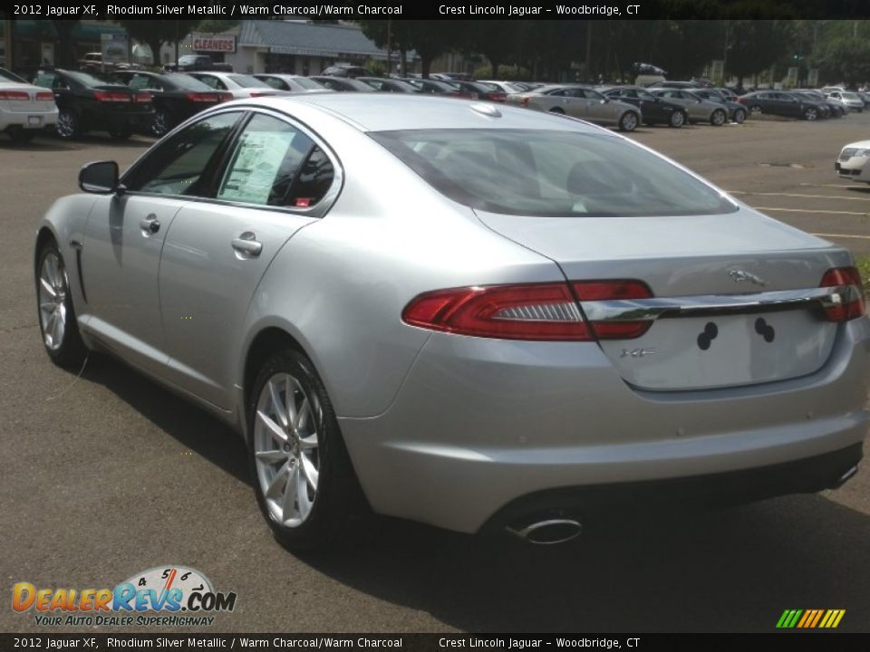 2012 Jaguar XF Rhodium Silver Metallic / Warm Charcoal/Warm Charcoal Photo #6