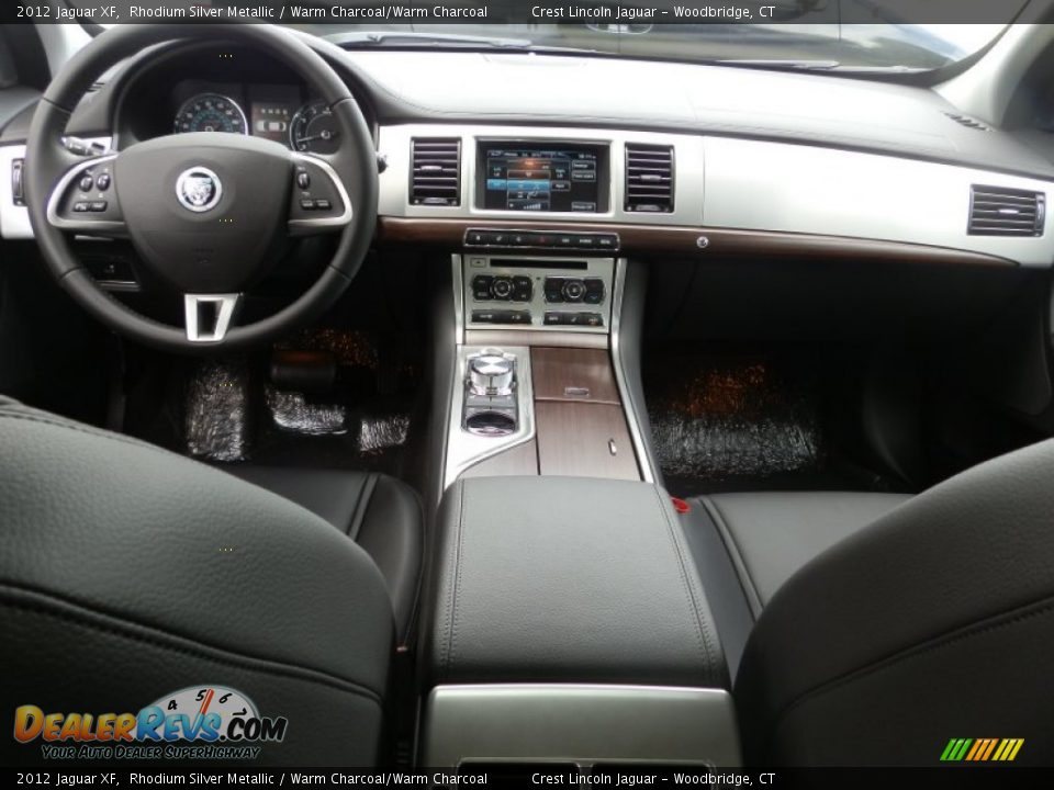2012 Jaguar XF Rhodium Silver Metallic / Warm Charcoal/Warm Charcoal Photo #10