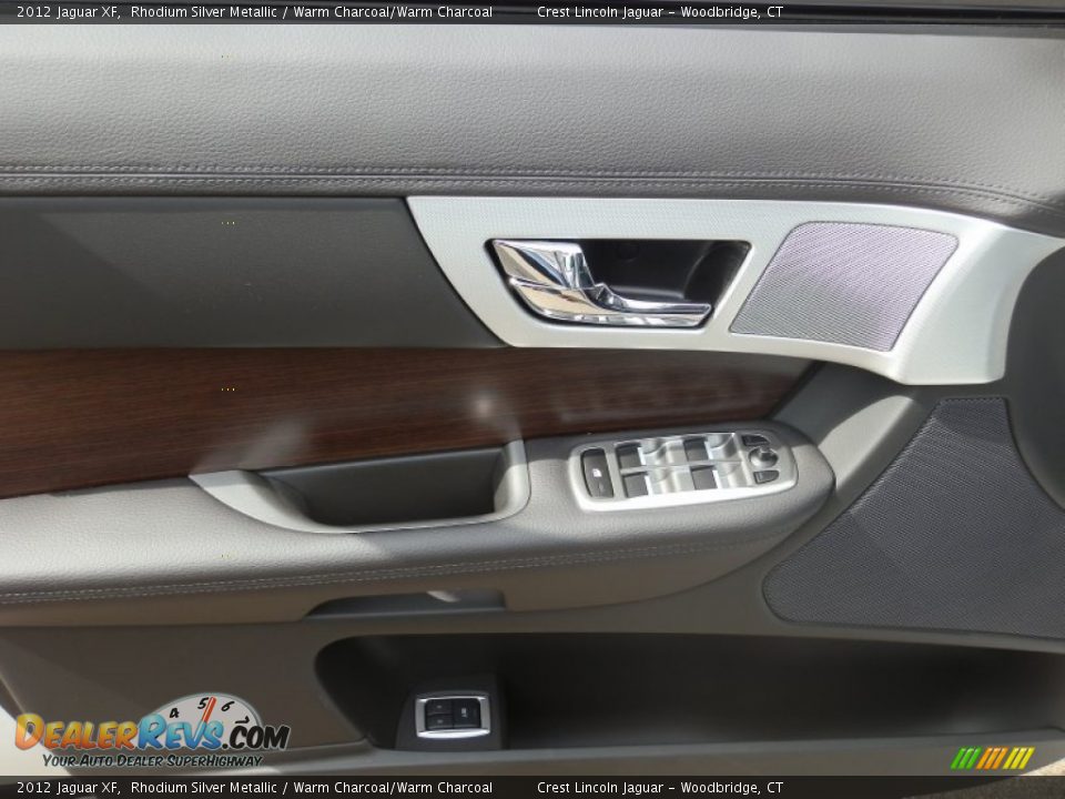 2012 Jaguar XF Rhodium Silver Metallic / Warm Charcoal/Warm Charcoal Photo #12