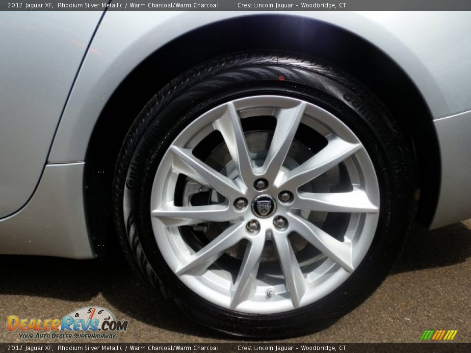 2012 Jaguar XF Rhodium Silver Metallic / Warm Charcoal/Warm Charcoal Photo #16