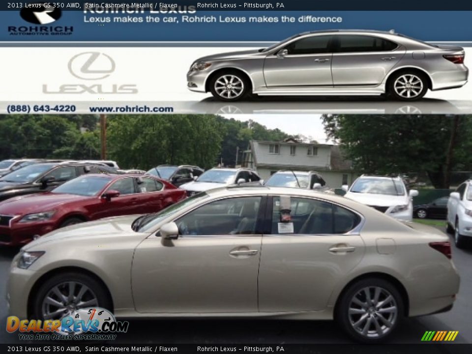 2013 Lexus GS 350 AWD Satin Cashmere Metallic / Flaxen Photo #1