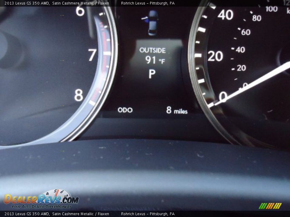 2013 Lexus GS 350 AWD Satin Cashmere Metallic / Flaxen Photo #20
