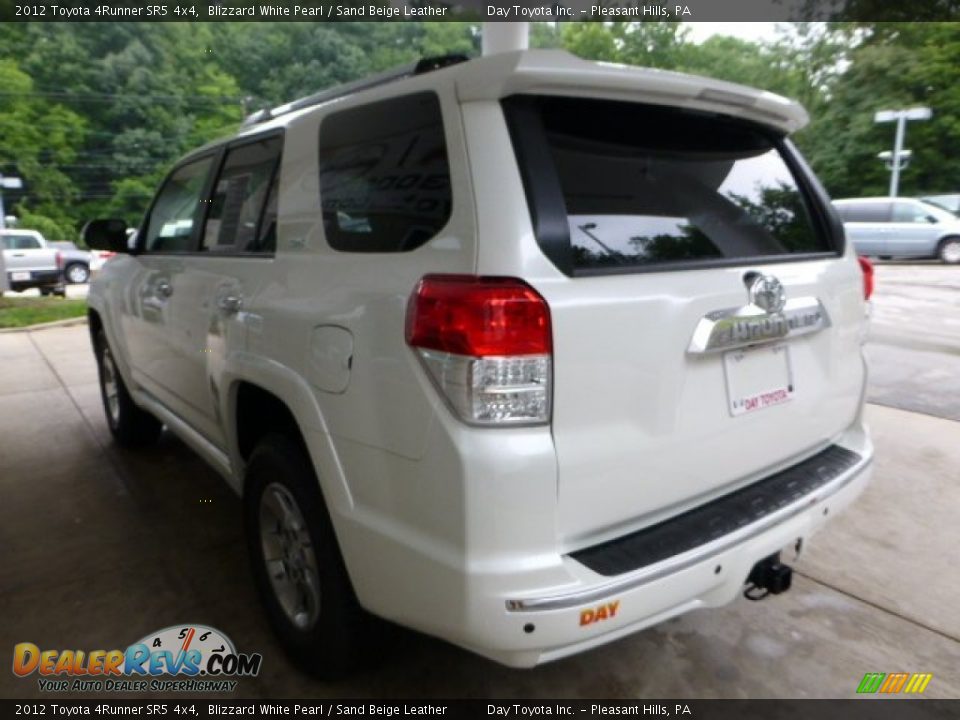 2012 Toyota 4Runner SR5 4x4 Blizzard White Pearl / Sand Beige Leather Photo #4