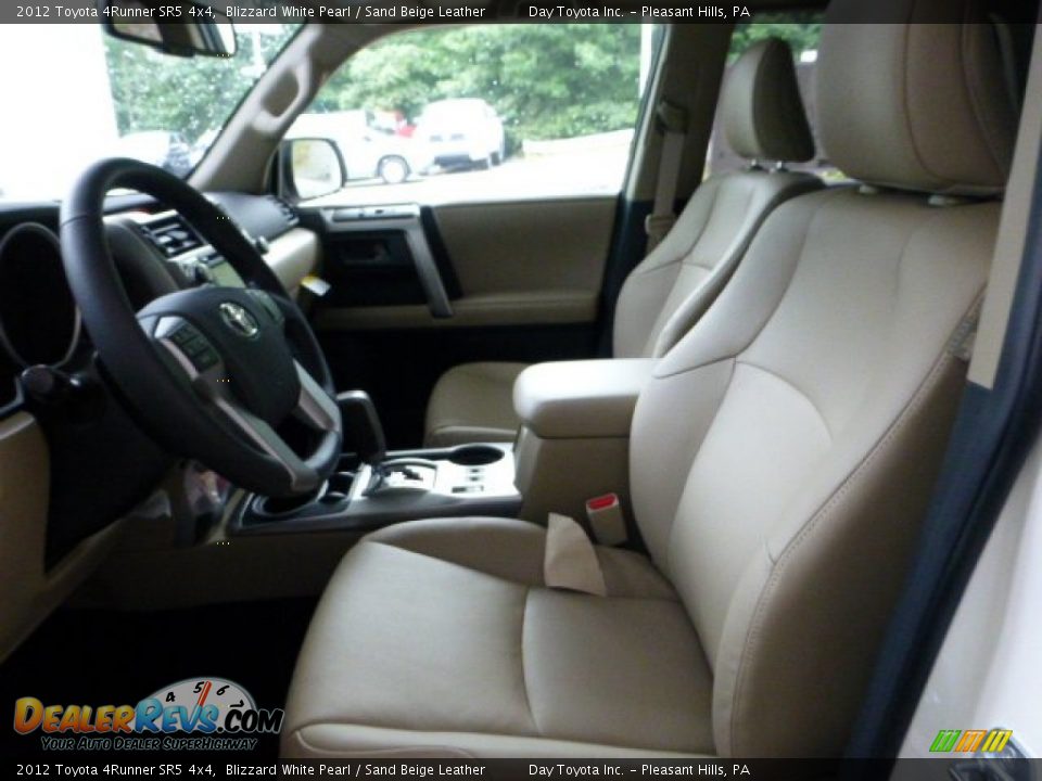 2012 Toyota 4Runner SR5 4x4 Blizzard White Pearl / Sand Beige Leather Photo #8