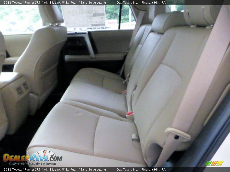 2012 Toyota 4Runner SR5 4x4 Blizzard White Pearl / Sand Beige Leather Photo #9