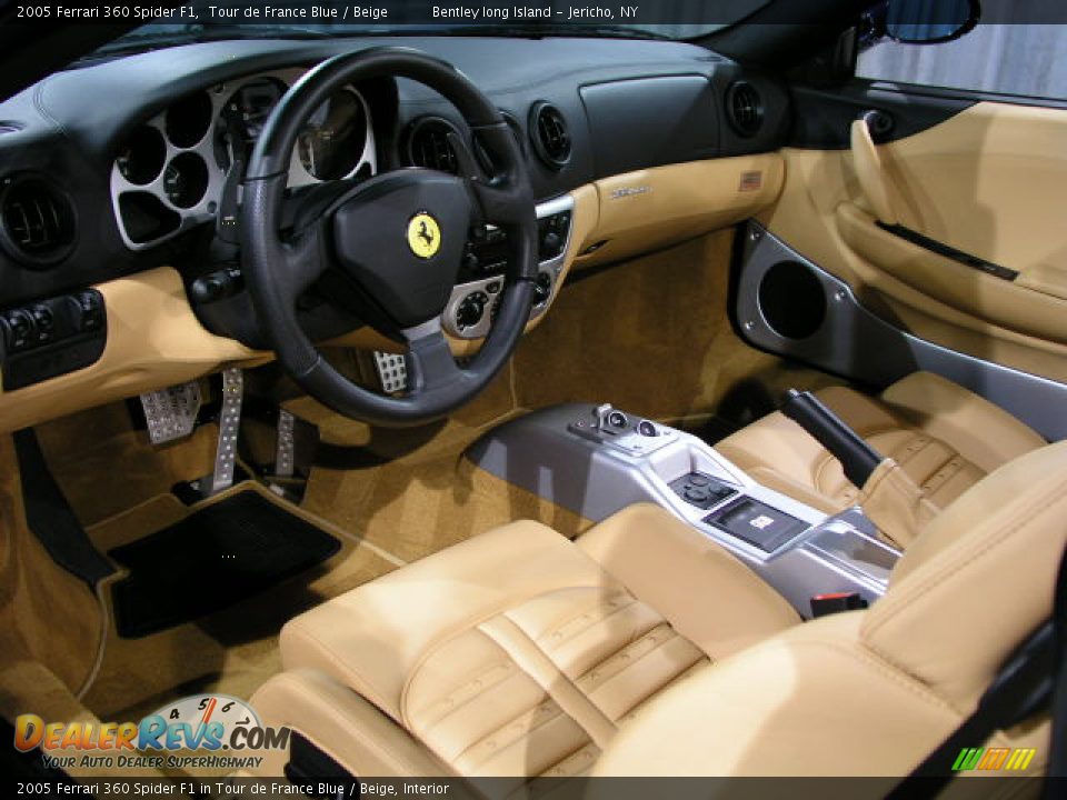 2005 Ferrari 360 Spider F1 in Tour de France Blue / Beige, Interior - 2005 Ferrari 360