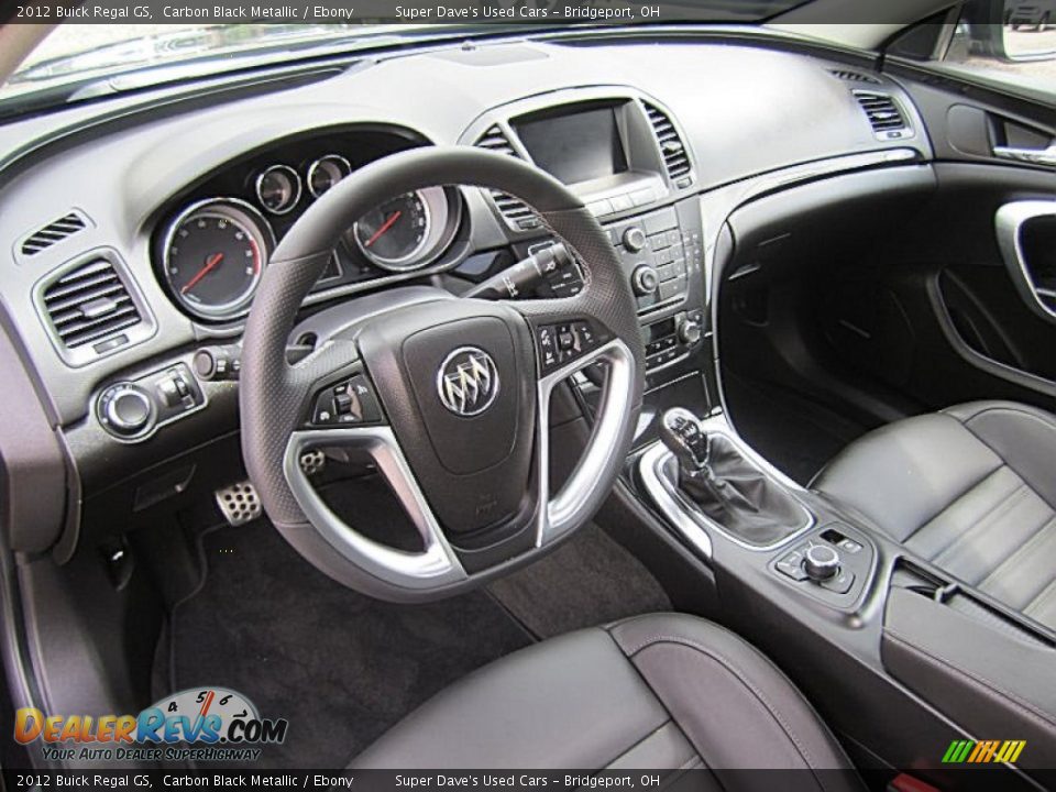 Ebony Interior - 2012 Buick Regal GS Photo #24