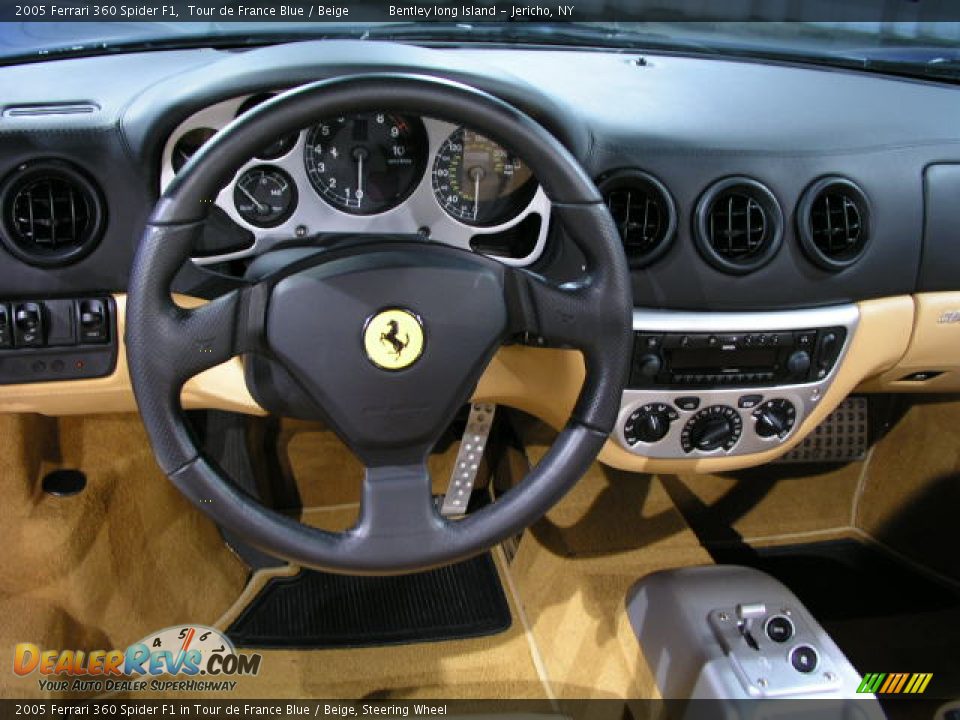 2005 Ferrari 360 Spider F1 in Tour de France Blue / Beige, Steering Wheel - 2005 Ferrari 360