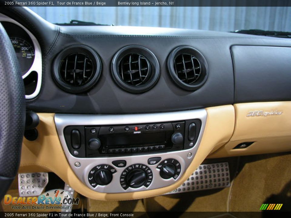 2005 Ferrari 360 Spider F1 in Tour de France Blue / Beige, Front Console - 2005 Ferrari 360