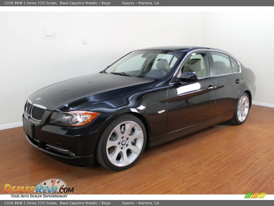 2008 BMW 3 Series 335i Sedan Black Sapphire Metallic / Beige Photo #1