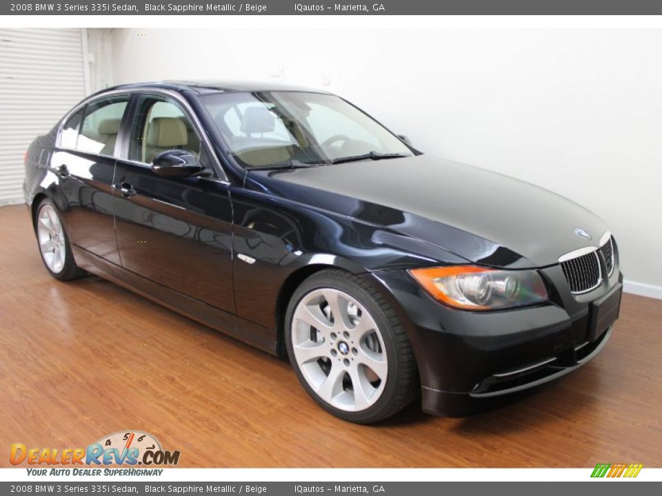 2008 BMW 3 Series 335i Sedan Black Sapphire Metallic / Beige Photo #2