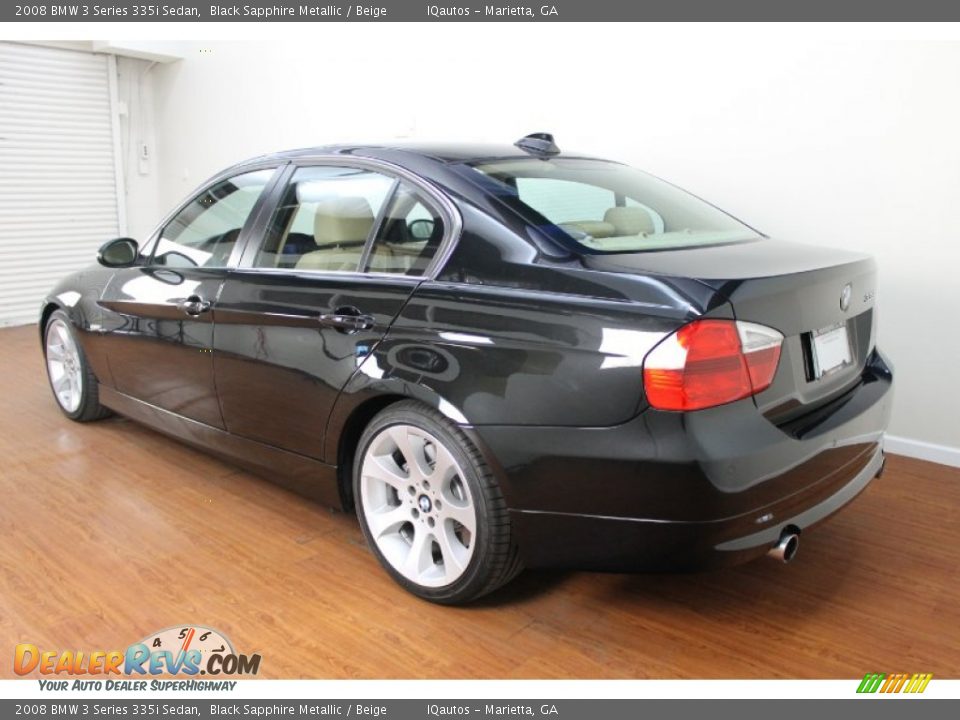 2008 BMW 3 Series 335i Sedan Black Sapphire Metallic / Beige Photo #3