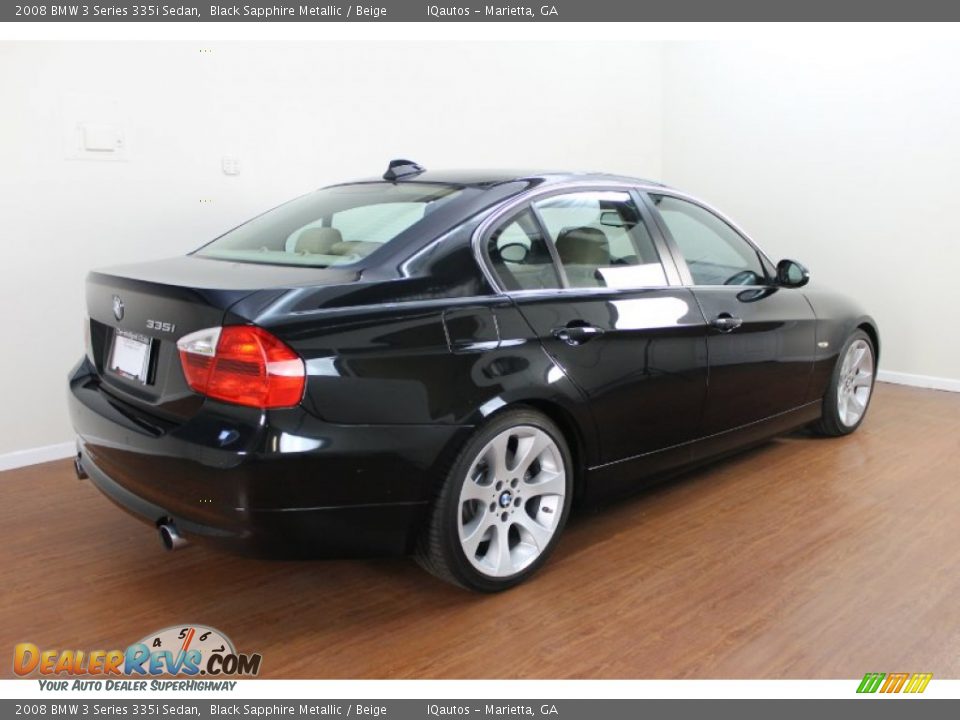 2008 BMW 3 Series 335i Sedan Black Sapphire Metallic / Beige Photo #4