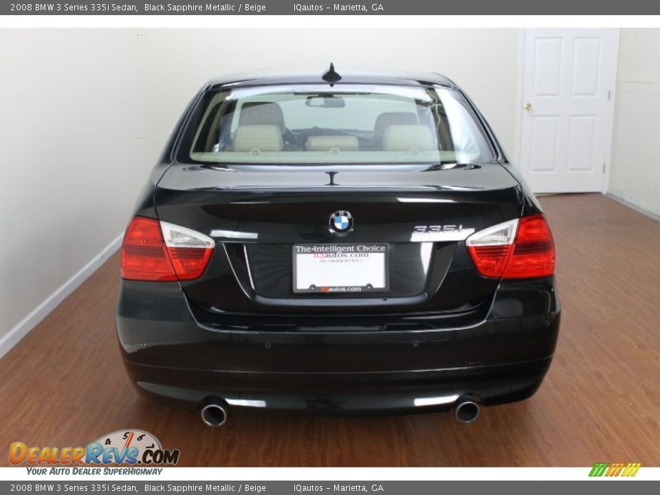 2008 BMW 3 Series 335i Sedan Black Sapphire Metallic / Beige Photo #6