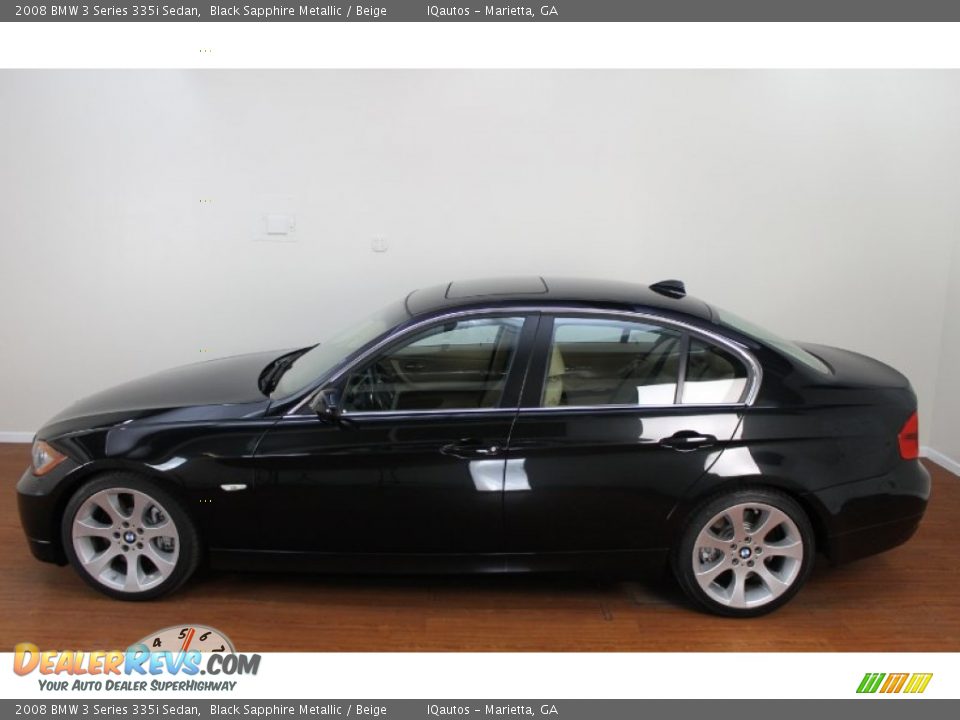 2008 BMW 3 Series 335i Sedan Black Sapphire Metallic / Beige Photo #7