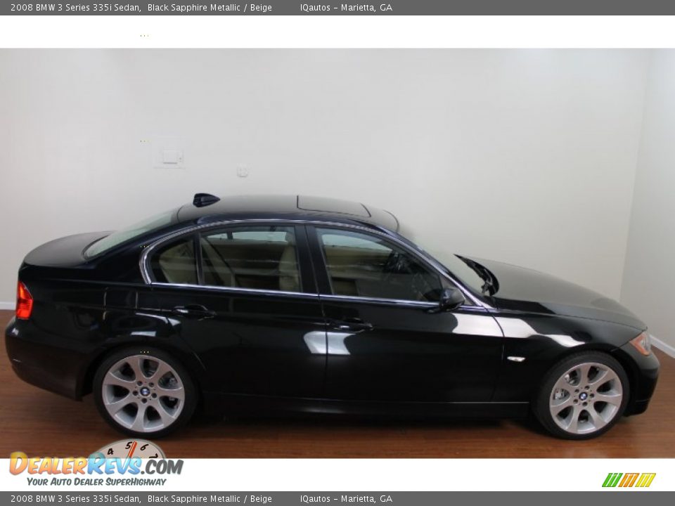 2008 BMW 3 Series 335i Sedan Black Sapphire Metallic / Beige Photo #8