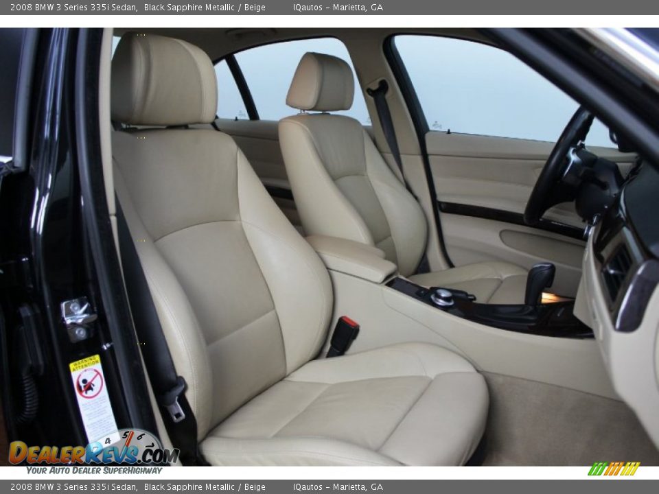 2008 BMW 3 Series 335i Sedan Black Sapphire Metallic / Beige Photo #15