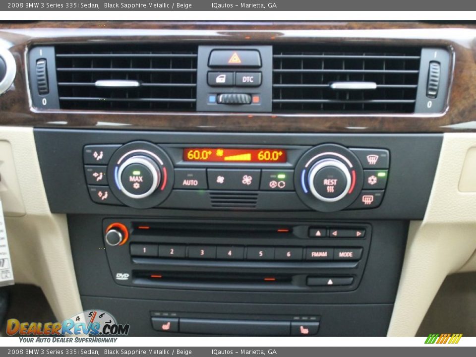 2008 BMW 3 Series 335i Sedan Black Sapphire Metallic / Beige Photo #22