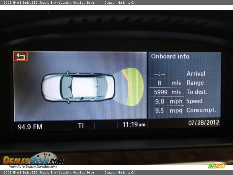 2008 BMW 3 Series 335i Sedan Black Sapphire Metallic / Beige Photo #24