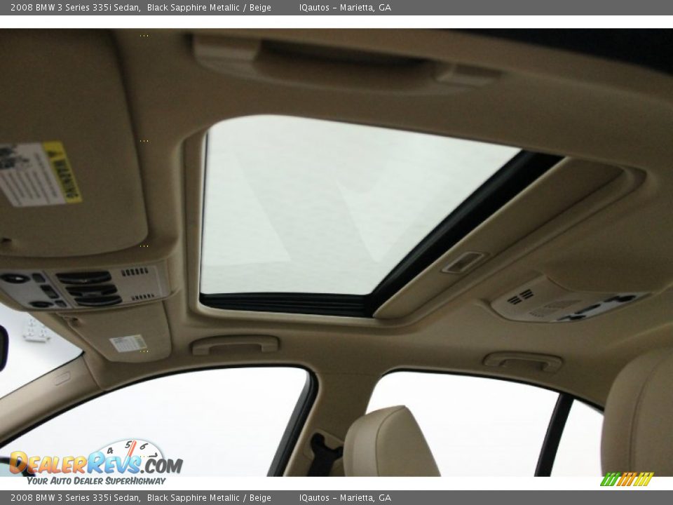 2008 BMW 3 Series 335i Sedan Black Sapphire Metallic / Beige Photo #25