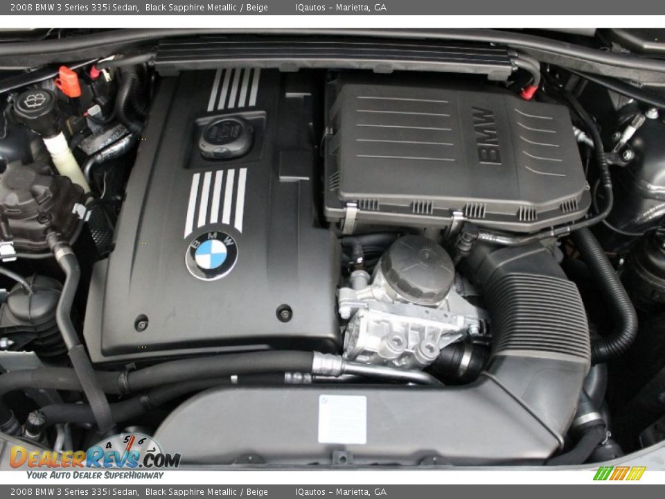 2008 BMW 3 Series 335i Sedan Black Sapphire Metallic / Beige Photo #30