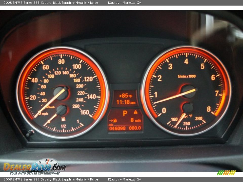 2008 BMW 3 Series 335i Sedan Black Sapphire Metallic / Beige Photo #35