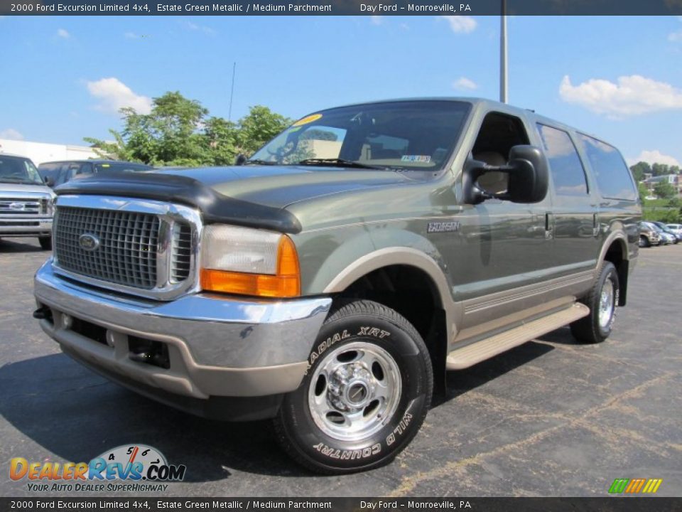 2000 Ford Excursion Limited 4x4 Estate Green Metallic / Medium Parchment Photo #1