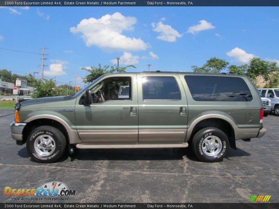 2000 Ford Excursion Limited 4x4 Estate Green Metallic / Medium Parchment Photo #2