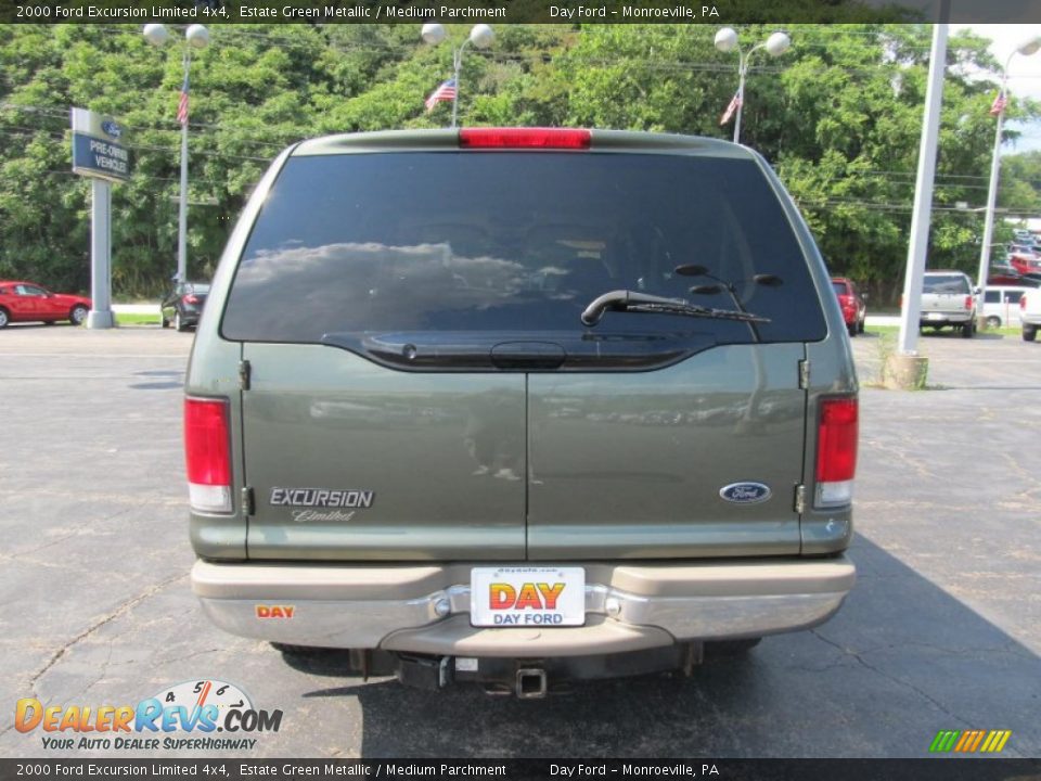 2000 Ford Excursion Limited 4x4 Estate Green Metallic / Medium Parchment Photo #3